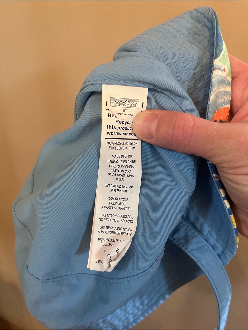 NWOT Patagonia Baby Sun Bucket Hat - Toddlers' 5T - Picture 4 of 4